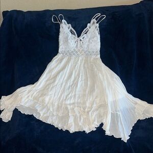 White Lace dress with Spaghetti Straps